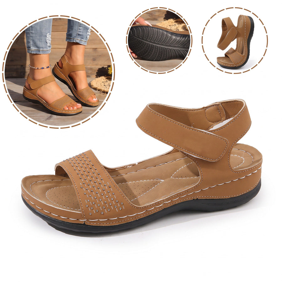Sandalias antideslizantes y transpirables: con soporte para el arco del pie, que alivia el dolor; suaves y amortiguadoras.