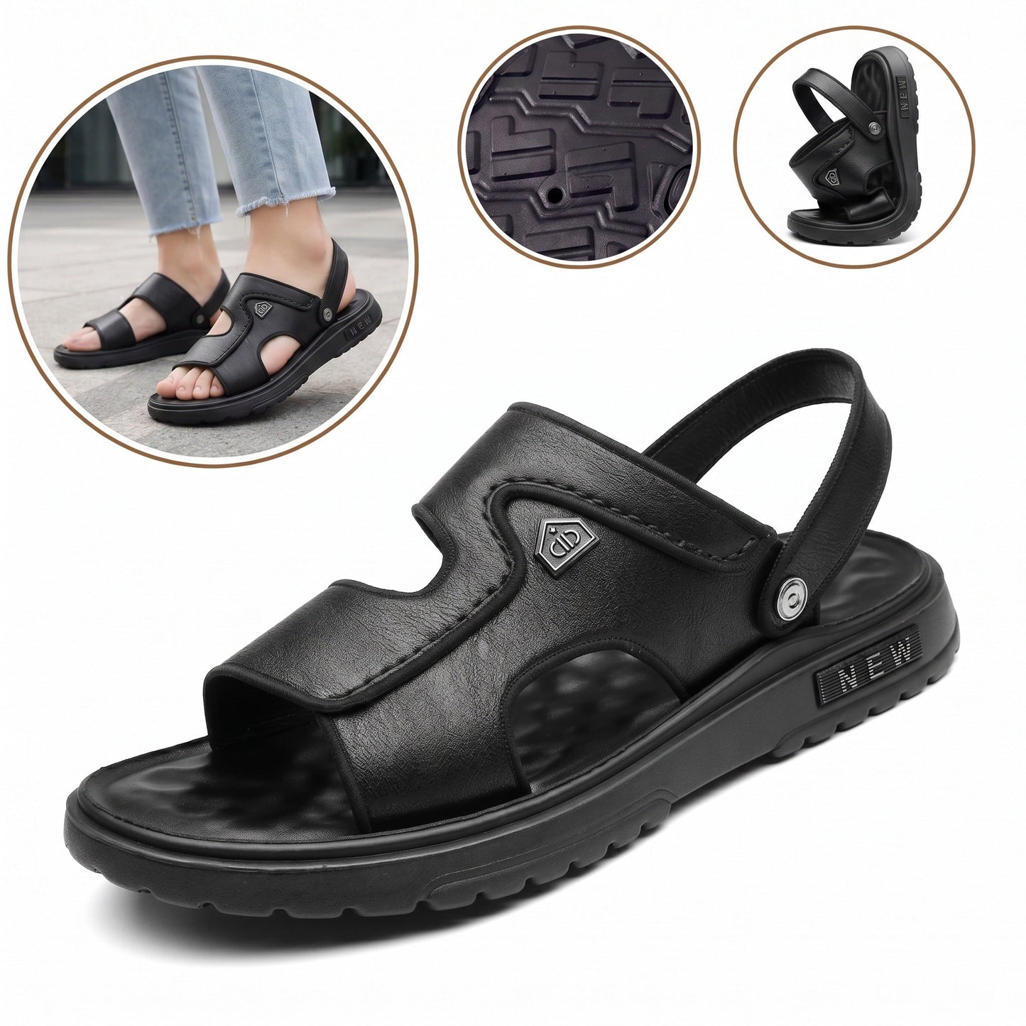 Sandalias antideslizantes y transpirables: con soporte para el arco del pie, que alivia el dolor; suaves y amortiguadoras.