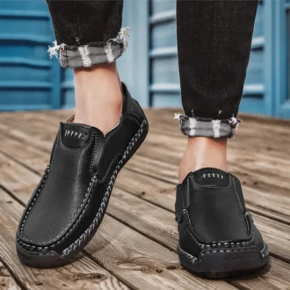 Zapatos ortopédicos cómodos: fabricados con piel de vacuno italiana, con soporte para el arco plantar para aliviar el dolor; ligeros y con amortiguación.