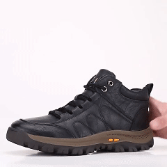 Zapatos ortopédicos de vestir: fabricados a mano en Italia con piel de vacuno; con soporte para el arco; antideslizantes y resistentes.