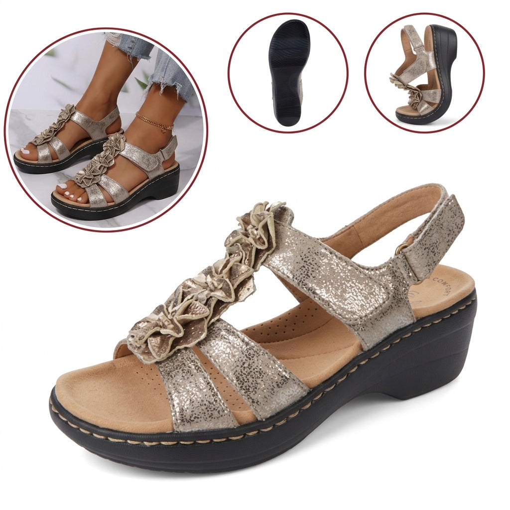 Sandalias antideslizantes y transpirables: con soporte para el arco del pie, que alivia el dolor; suaves y amortiguadoras.