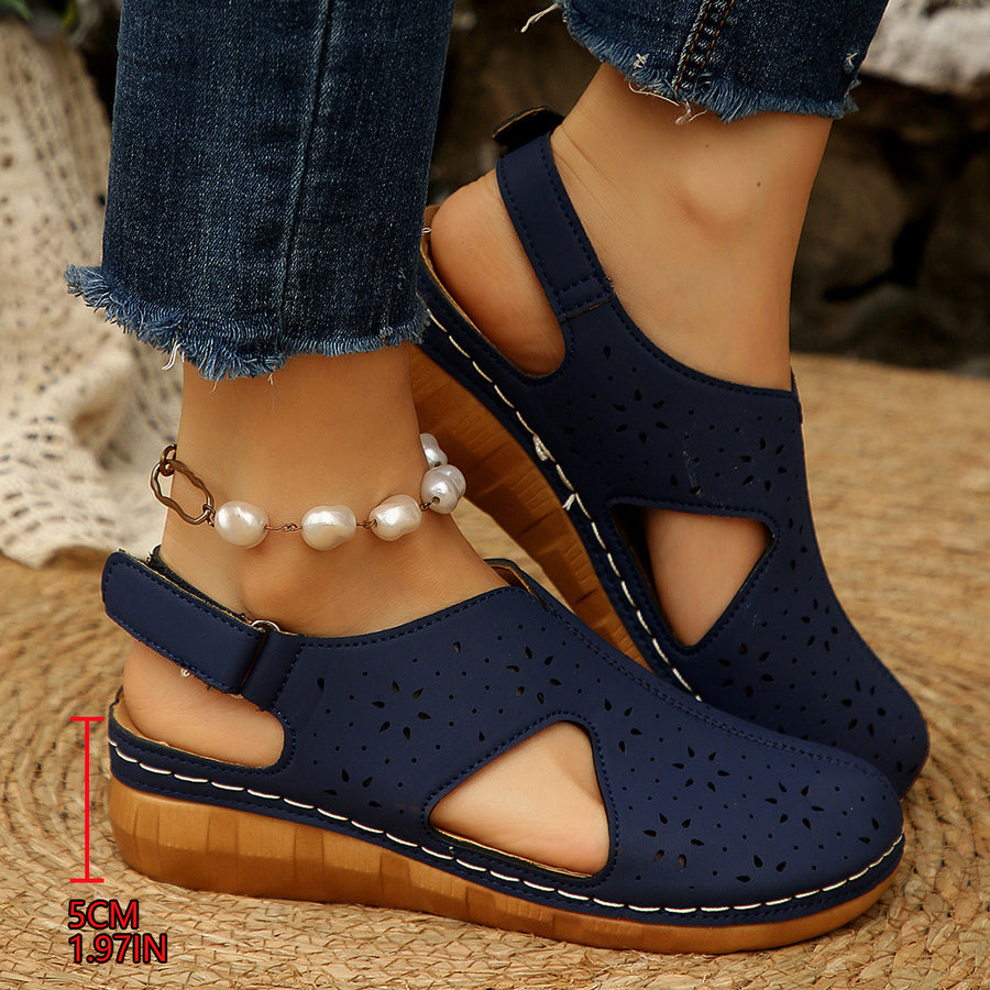 Sandalias con protección para los dedos: con soporte para el arco plantar, que alivia el dolor; ligeras y con amortiguación.