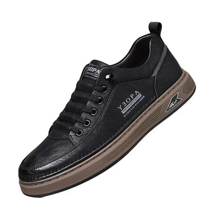 Zapatos ortopédicos cómodos: cosidos a mano, con amortiguación suave y exterior de piel impermeable.
