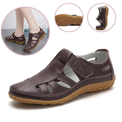 Sandalias con protección para los dedos: con soporte para el arco plantar, que alivia el dolor; ligeras y con amortiguación.