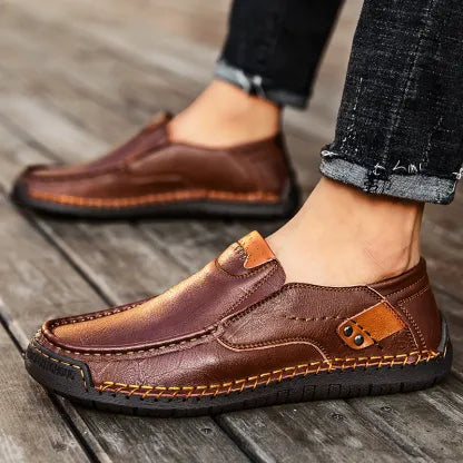Zapatos ortopédicos cómodos: fabricados con piel de vacuno italiana, con soporte para el arco plantar para aliviar el dolor; ligeros y con amortiguación.