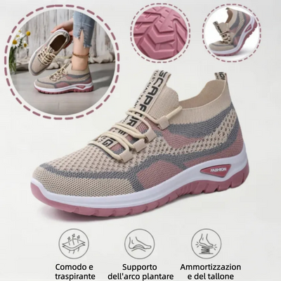 Zapatos correctores casuales en colores combinados — con soporte para el arco que permite caminar con comodidad.