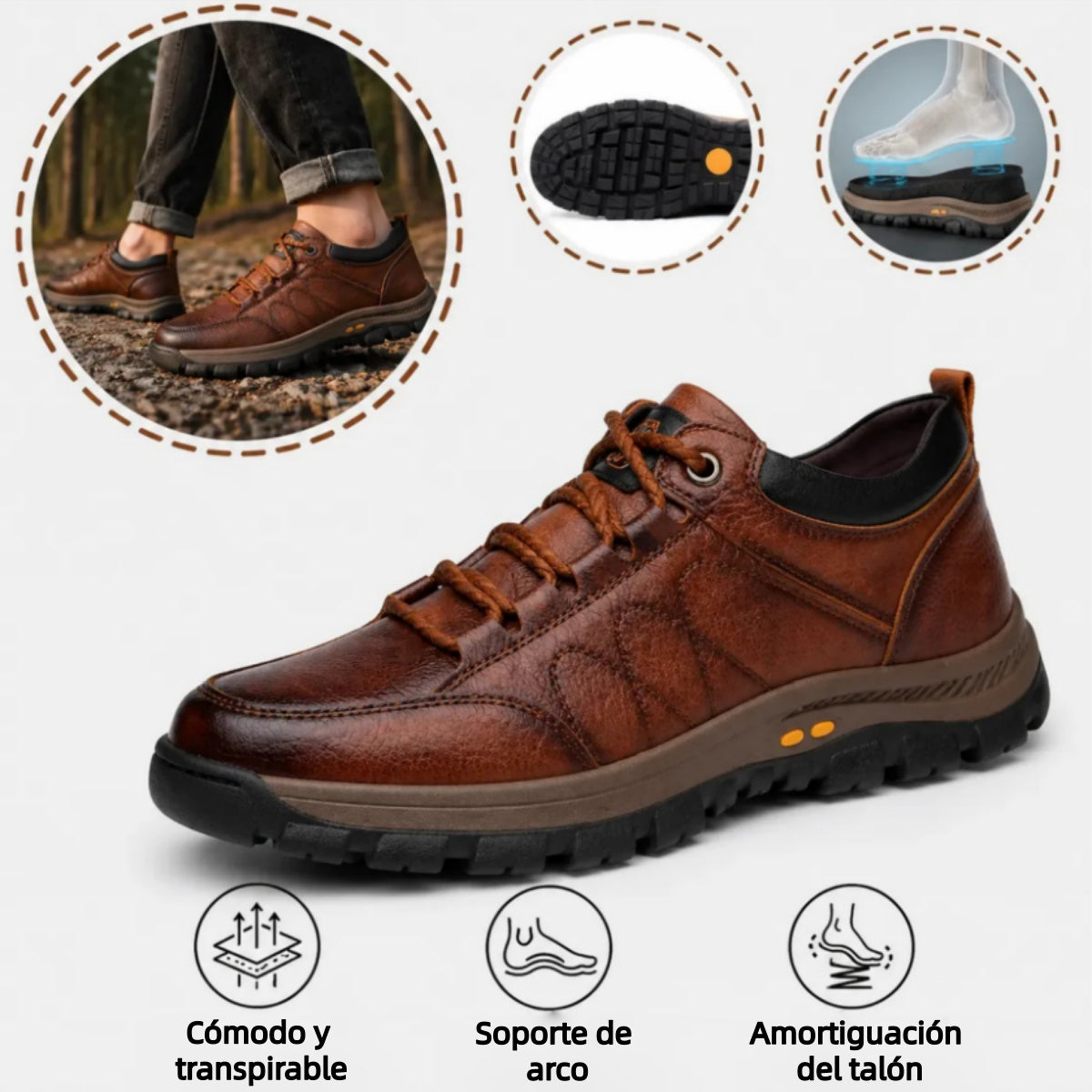 Zapatos de cuero para negocios ortopédicos