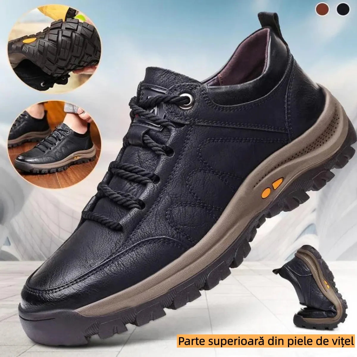 Zapatos ortopédicos cómodos para ir al trabajo – Piel de vaca suave con soporte para el arco, para caminar sin esfuerzo