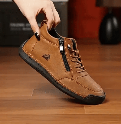 Zapatos ergonómicos con plantilla ortopédica de piel — Piel de vacuno italiana de primera calidad con soporte para el arco, que ayuda a aliviar el dolor de pies