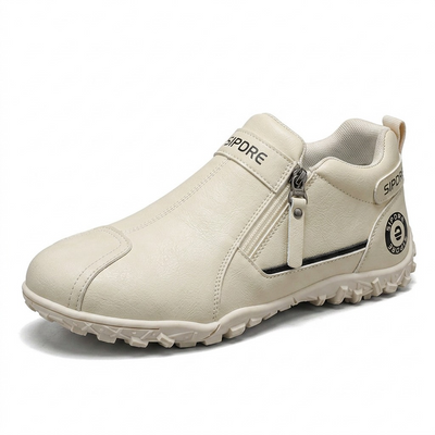 Zapatos ortopédicos cómodos: con soporte para el arco del pie, que alivian el dolor; ligeros y con amortiguación, y con un acabado de piel fácil de cuidar.