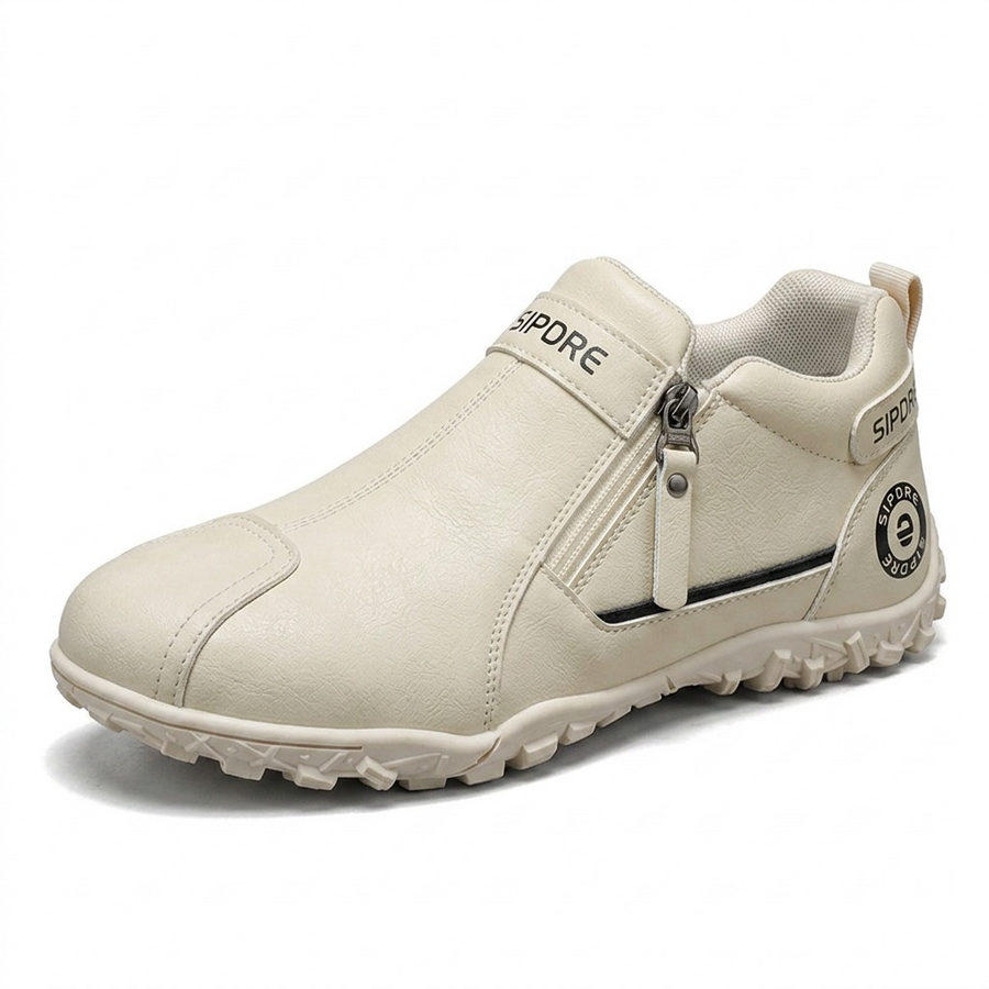 Zapatos ortopédicos cómodos: con soporte para el arco del pie, que alivian el dolor; ligeros y con amortiguación, y con un acabado de piel fácil de cuidar.