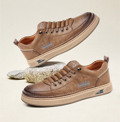 Zapatos ortopédicos cómodos: cosidos a mano, con amortiguación suave y exterior de piel impermeable.