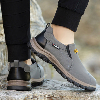Zapatos ortopédicos cómodos de ante: con soporte para el arco, alivian el dolor, son antideslizantes y amortiguan los impactos.