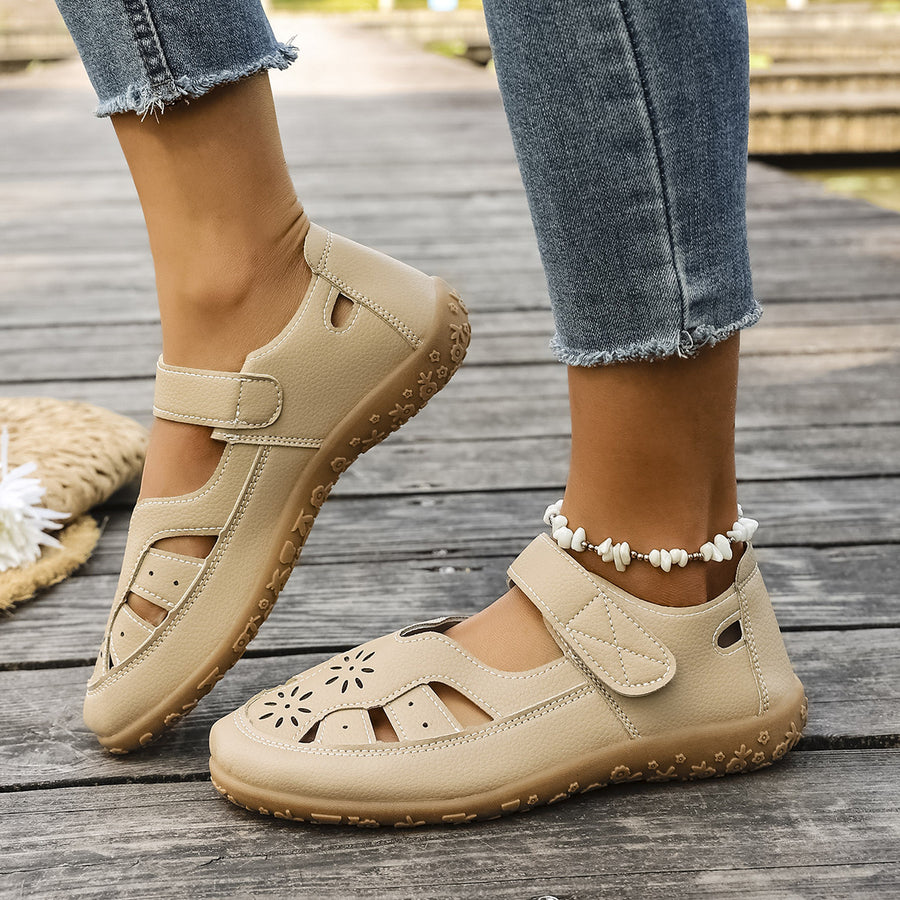 Sandalias con protección para los dedos: con soporte para el arco plantar, que alivia el dolor; ligeras y con amortiguación.