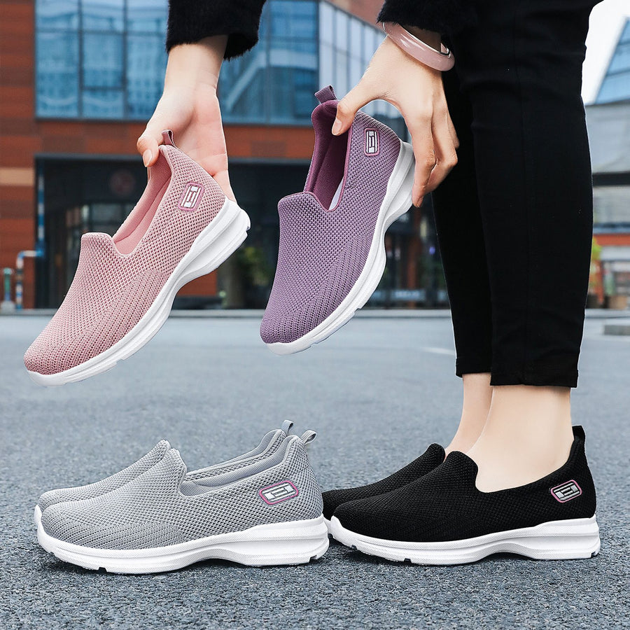Zapatillas deportivas ortopédicas de malla: con soporte para el arco del pie, que alivia el dolor; amortiguación suave.