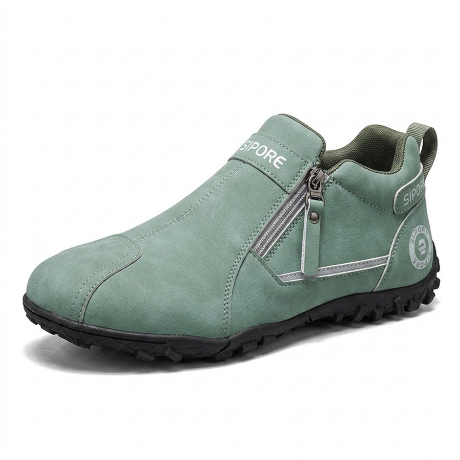 Zapatos ortopédicos cómodos: con soporte para el arco del pie, que alivian el dolor; ligeros y con amortiguación, y con un acabado de piel fácil de cuidar.