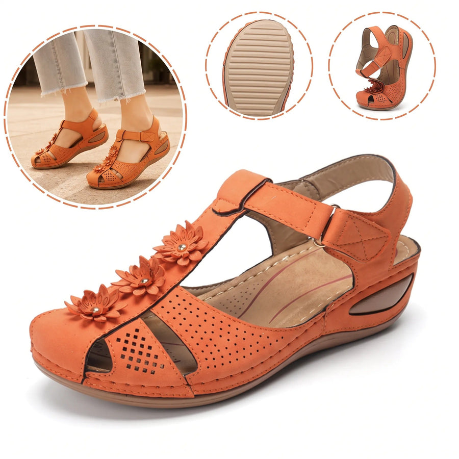 Sandalias con protección para los dedos: con soporte para el arco plantar, que alivia el dolor; ligeras y con amortiguación.