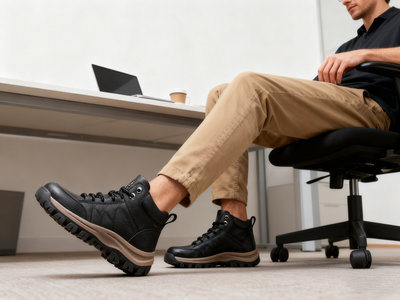 Zapatos ortopédicos de vestir: fabricados a mano en Italia con piel de vacuno; con soporte para el arco; antideslizantes y resistentes.