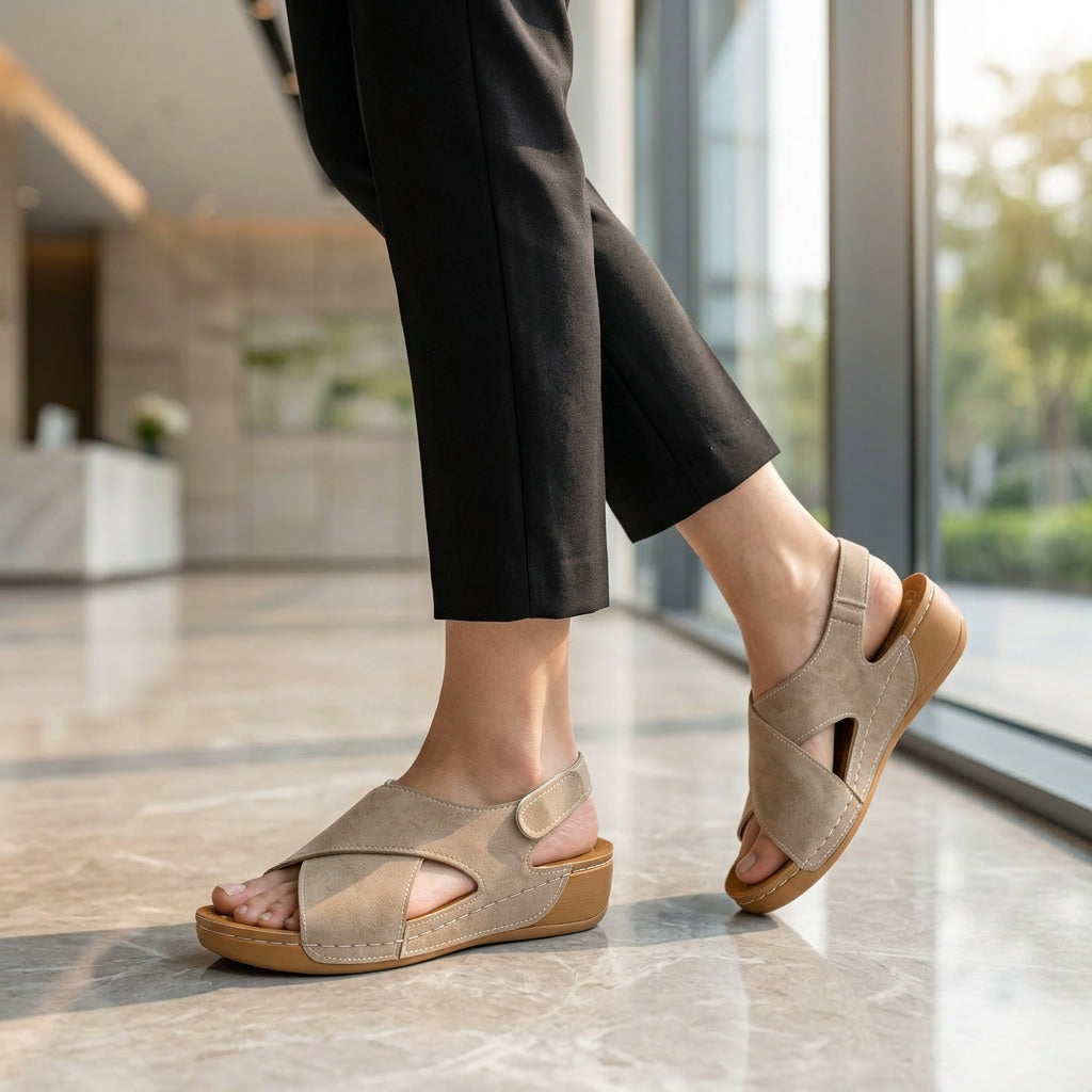 Sandalias ortopédicas ergonómicas — Con soporte para el arco que ayuda a aliviar el dolor de pies, estabilizar el talón y reducir la inestabilidad al caminar