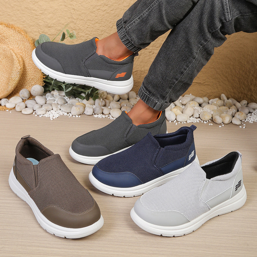 Zapatos ortopédicos de malla de estilo casual — con soporte para el arco plantar, fáciles de poner y quitar