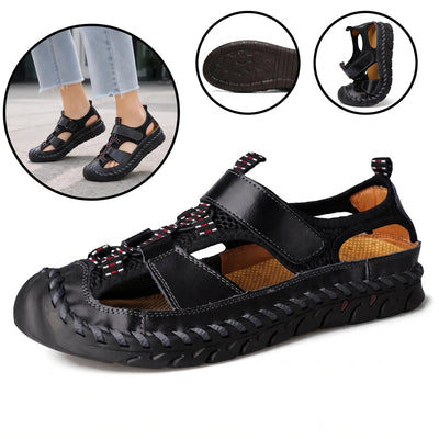 Sandalias antideslizantes con puntera protectora: con soporte para el arco del pie, que alivia el dolor; ligeras y con amortiguación.