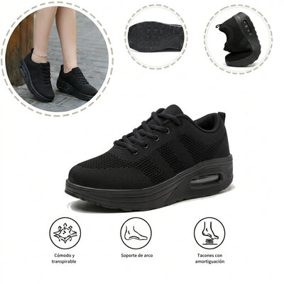 Zapatillas deportivas ortopédicas de malla — con soporte del arco y amortiguación protectora para las rodillas
