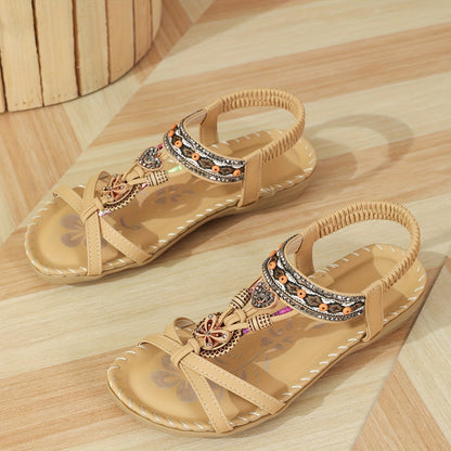 Sandalias planas: con soporte para el arco, para aliviar el dolor; ligeras y con amortiguación.
