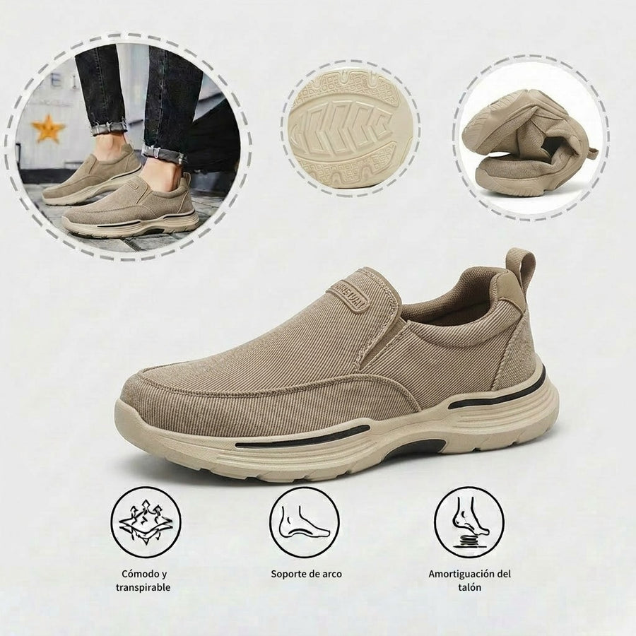 Zapatos ortopédicos cómodos de ante: con soporte para el arco plantar, que alivian el dolor; recomendados por podólogos
