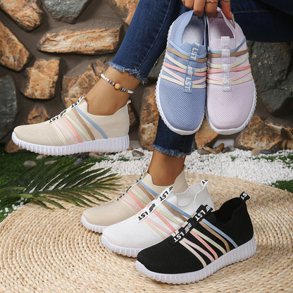Zapatillas deportivas ortopédicas de malla: con soporte para el arco del pie, que alivia el dolor; amortiguación suave.