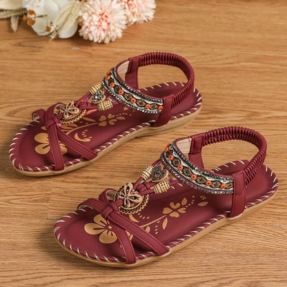 Sandalias planas: con soporte para el arco, para aliviar el dolor; ligeras y con amortiguación.