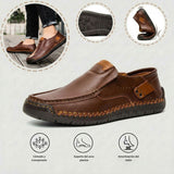 Zapatos ortopédicos cómodos: fabricados con piel de vacuno italiana, con soporte para el arco plantar para aliviar el dolor; ligeros y con amortiguación.