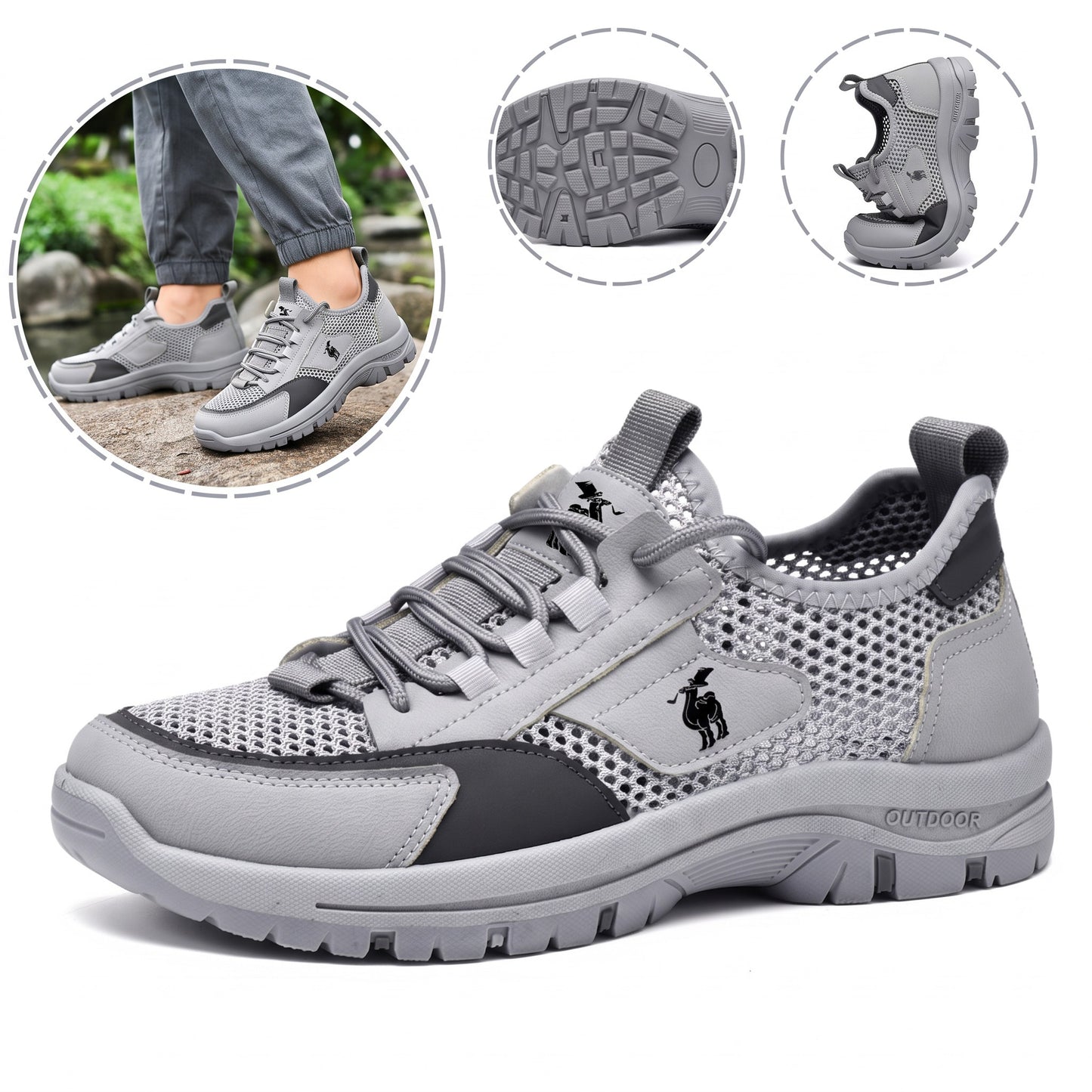 Zapatillas deportivas ergonómicas con plantillas ortopédicas: soporte para el arco del pie que alivia el dolor, estabiliza el talón y reduce la presión sobre las articulaciones.
