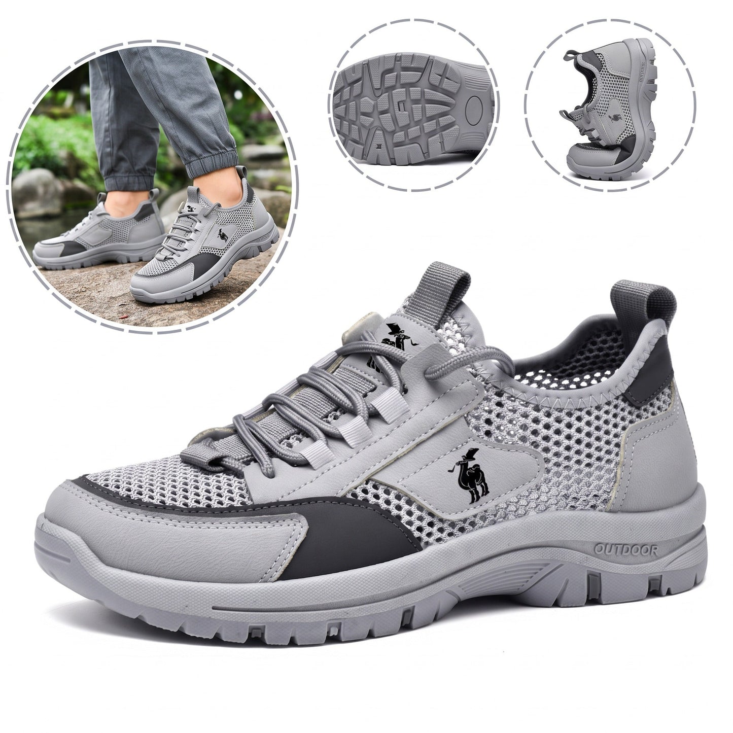 Zapatillas deportivas ergonómicas con plantillas ortopédicas: soporte para el arco del pie que alivia el dolor, estabiliza el talón y reduce la presión sobre las articulaciones.