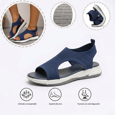 Sandalias ortopédicas de punto — con soporte para el arco plantar para caminar con comodidad