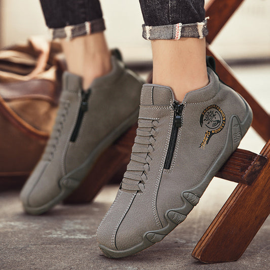 Zapatos ortopédicos cómodos: soporte ergonómico del arco plantar, alivio del dolor y horma ancha que no aprieta el pie.