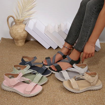 Sandalias ortopédicas cómodas: soporte ergonómico para el arco del pie, ancho ajustable y diseño que realza la silueta de la pierna.