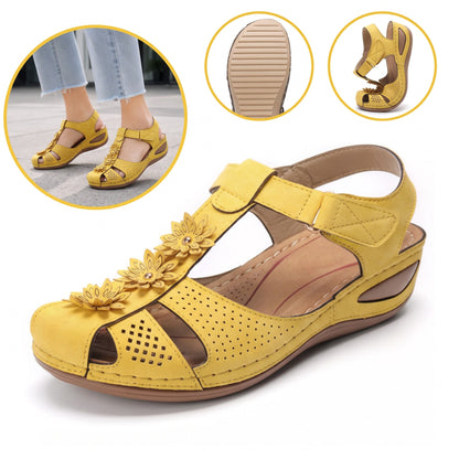 Sandalias con protección para los dedos: con soporte para el arco plantar, que alivia el dolor; ligeras y con amortiguación.