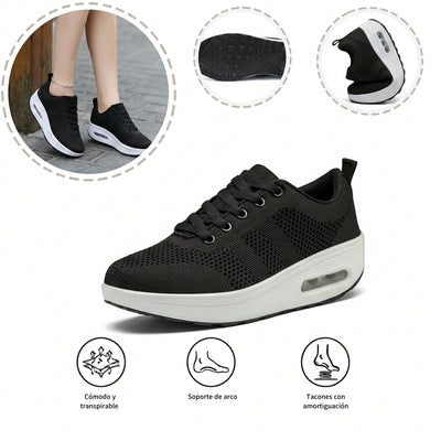 Zapatillas deportivas ortopédicas de malla — con soporte del arco y amortiguación protectora para las rodillas