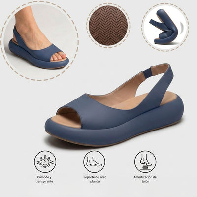 Sandalias ortopédicas de piel suave – con soporte para el arco para caminar con comodidad