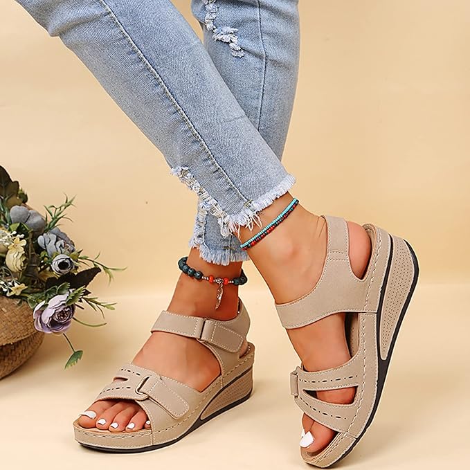 Sandalias ortopédicas de estilo romano — con soporte para el arco, amortiguación suave y elástica, cómodas y sin apretar