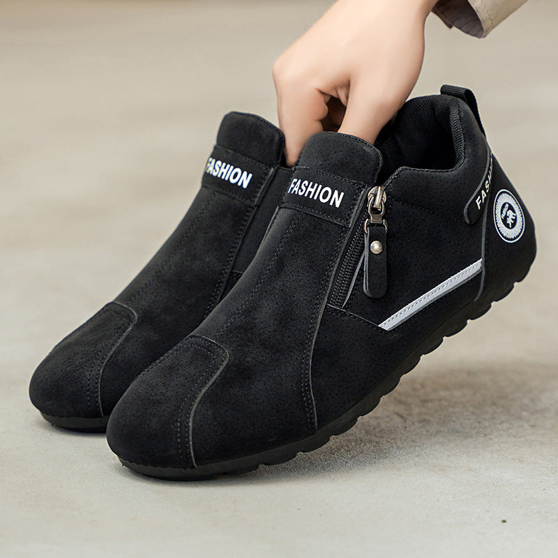 Zapatos ortopédicos cómodos: soporte ergonómico del arco plantar que alivia el dolor; horma ancha que no aprieta el pie.