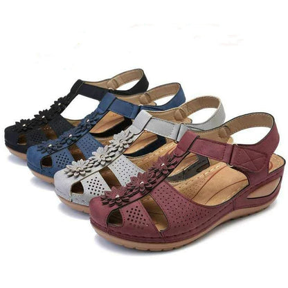 Sandalias con protección para los dedos: con soporte para el arco plantar, que alivia el dolor; ligeras y con amortiguación.