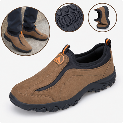 Zapatos ortopédicos cómodos de ante: con soporte para el arco plantar, para aliviar el dolor