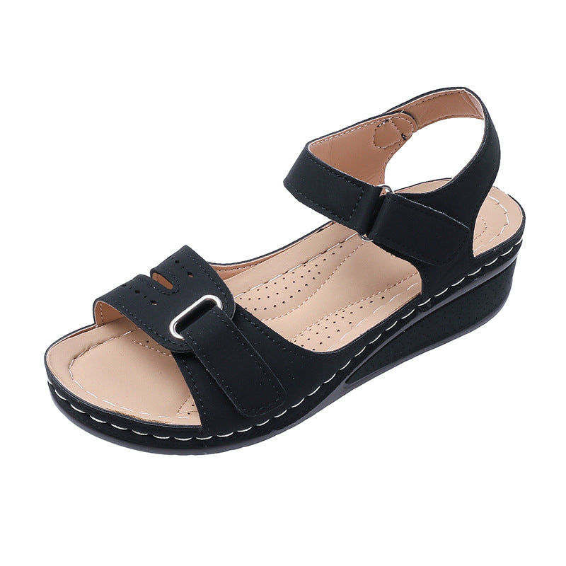 Sandalias de cuña estilo romano