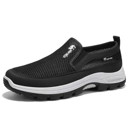 Zapatillas deportivas ortopédicas de malla: con soporte para el arco del pie, que alivia el dolor; amortiguación suave.