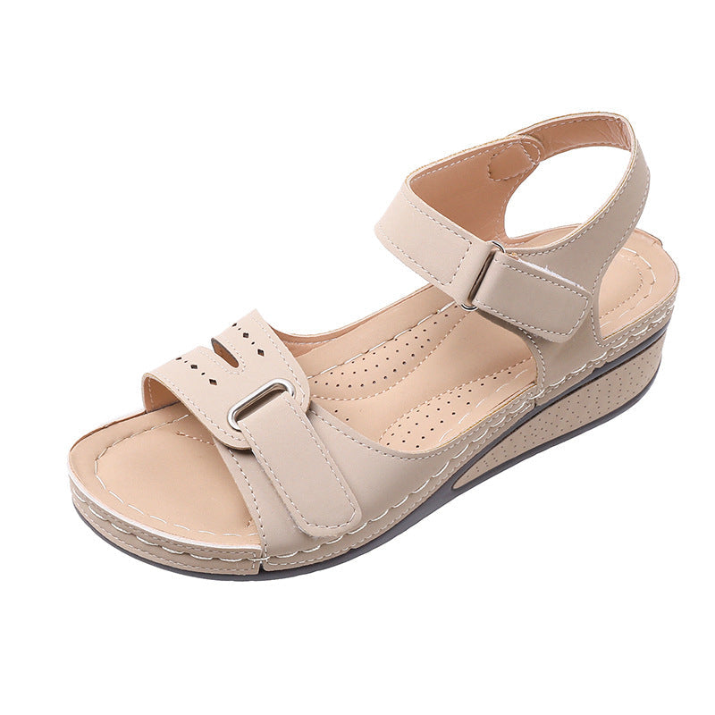 Sandalias de cuña estilo romano
