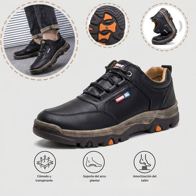 Zapatos ortopédicos cómodos y informales — fabricados a mano con piel de vacuno italiana y con soporte para el arco