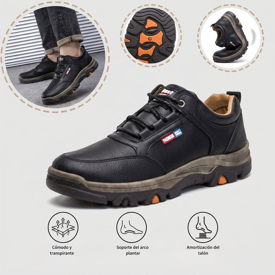 Zapatos ortopédicos cómodos y informales — fabricados a mano con piel de vacuno italiana y con soporte para el arco