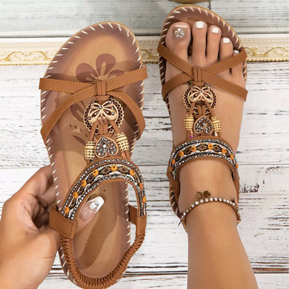 Sandalias planas: con soporte para el arco, para aliviar el dolor; ligeras y con amortiguación.