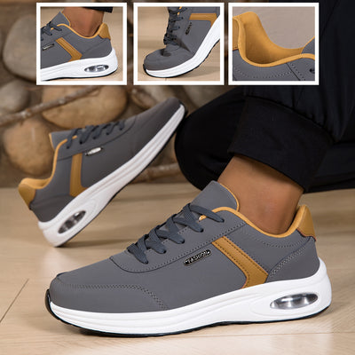 Zapatos ortopédicos cómodos: con soporte para el arco del pie, que alivian el dolor; ligeros, con amortiguación y exterior de piel impermeable.